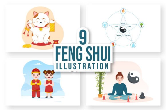 Download 9 Feng Shui Five Elements Illustration - Element Collection