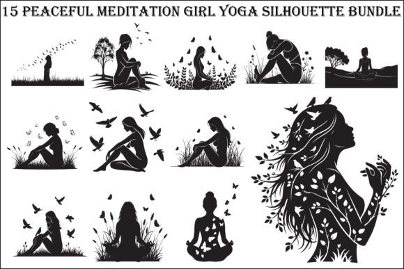 Download Meditation Girl Yoga Bundle - Meditation Collection