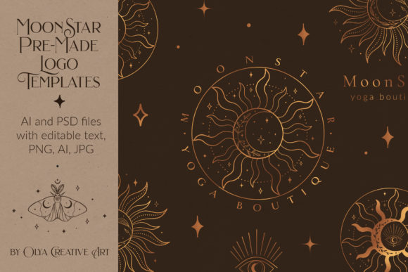 Download Mystic Sun Moon Logo Templates Kit. Eyes - Logo templates Collection