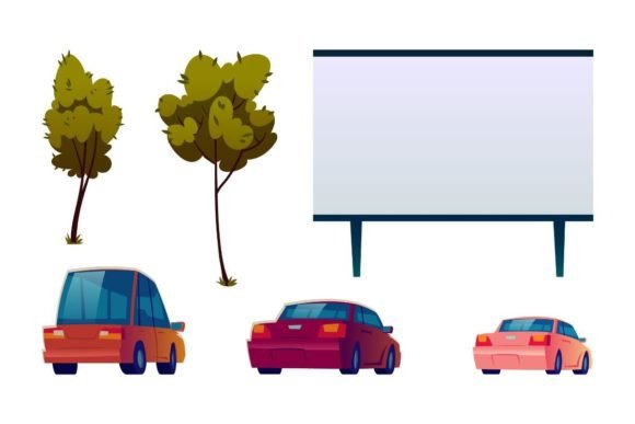 Download Car Street Cinema Isolated Elements - Element Collection