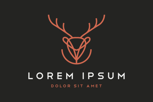 Download Flat Deer Minimalist Logo Design - Minimalist logo Collection