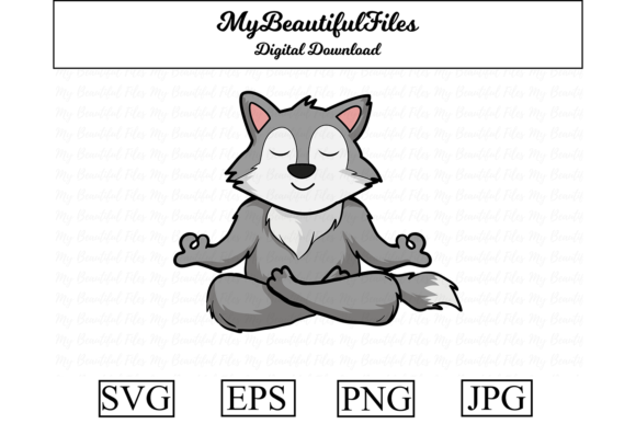 Download Yoga Wolf Meditation Cartoon - Meditation Collection